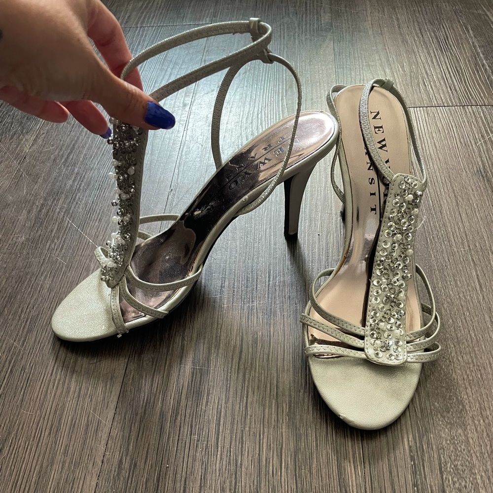 Silver Heels size 8 1/2